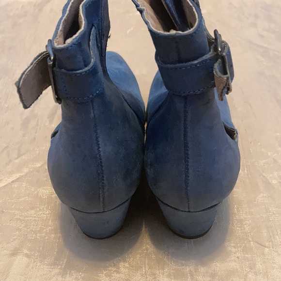 Free People Belleville Blue Leather Booties - Picture 5 of 6